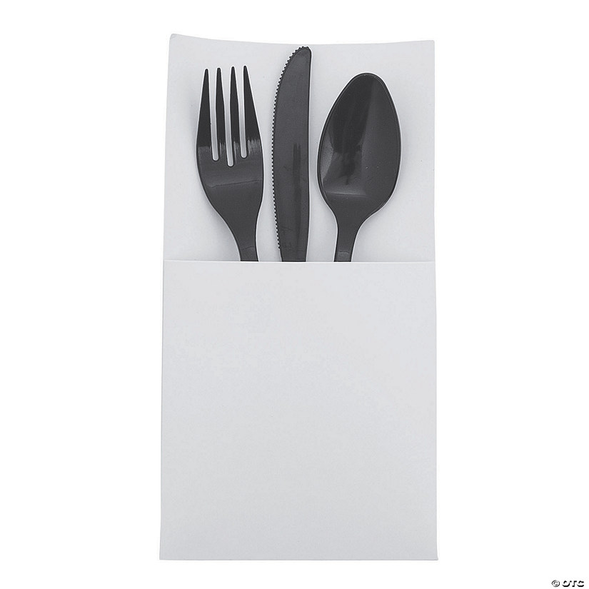 Bulk 50 Ct. White Cutlery Holders Image