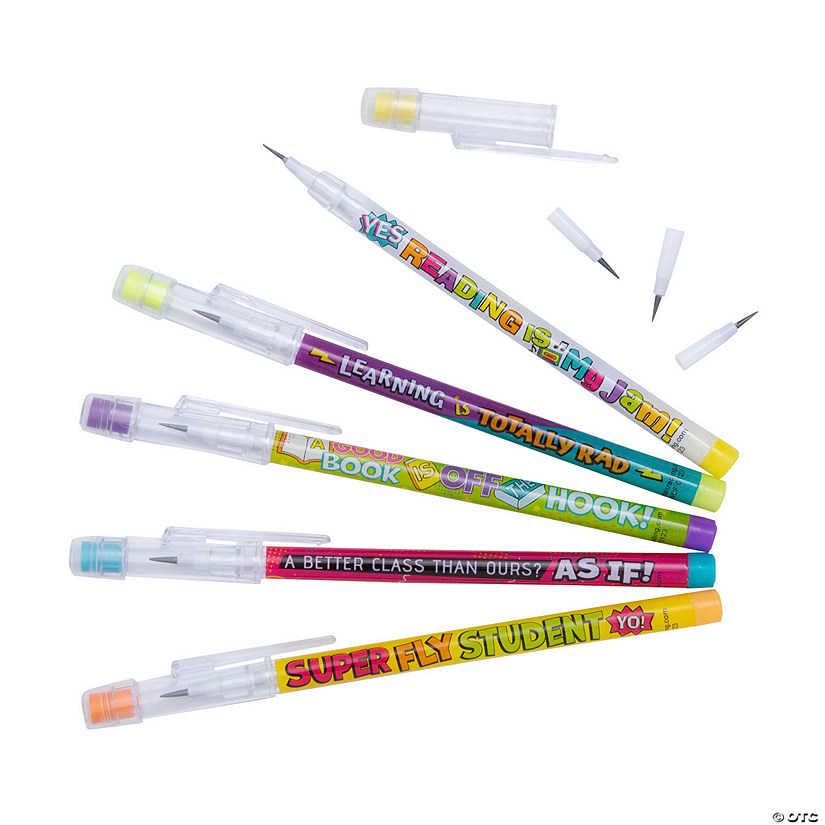 Bulk 50 Pc. 90s Theme Stacking Point Pencil Assortment Oriental Trading