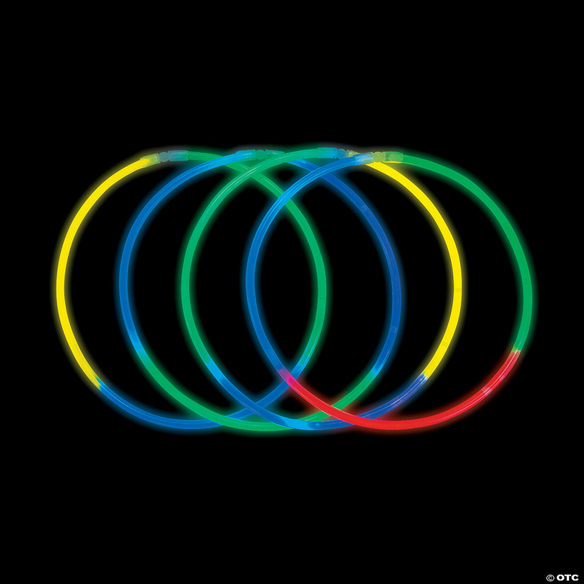 Bulk 50 Pc. Assorted Tri-Color Glow Necklaces Image