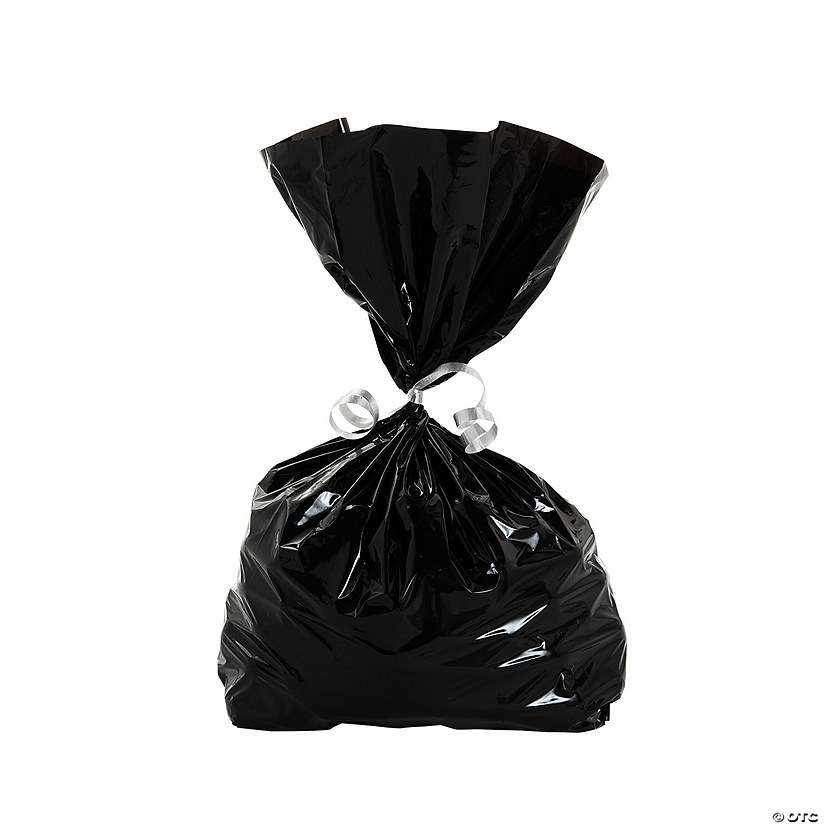 Bulk  50 Pc. Black Medium Cellophane Bags Image
