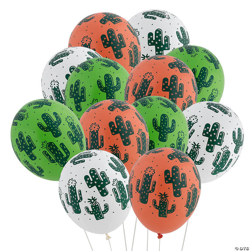 Bulk 50 Pc. Cactus Print 11" Latex Balloons Image