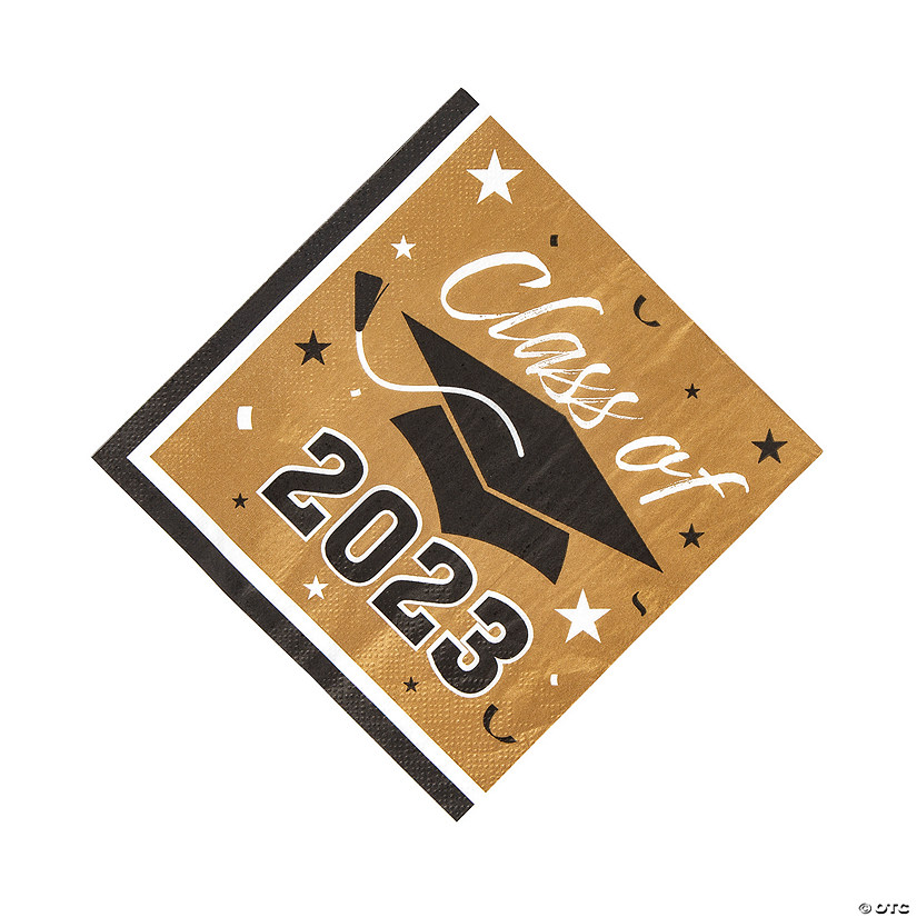 Bulk 50 Pc. Class of 2023 Graduation Gold Party Luncheon Napkins Image