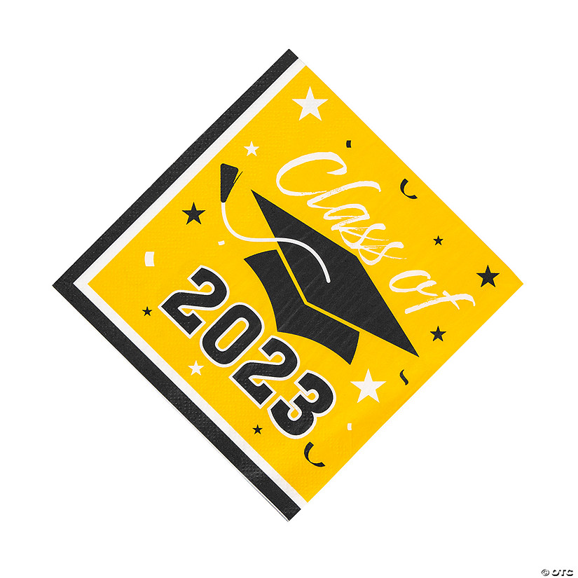 Bulk 50 Pc. Class of 2023 Graduation Yellow Party Luncheon Napkins Image