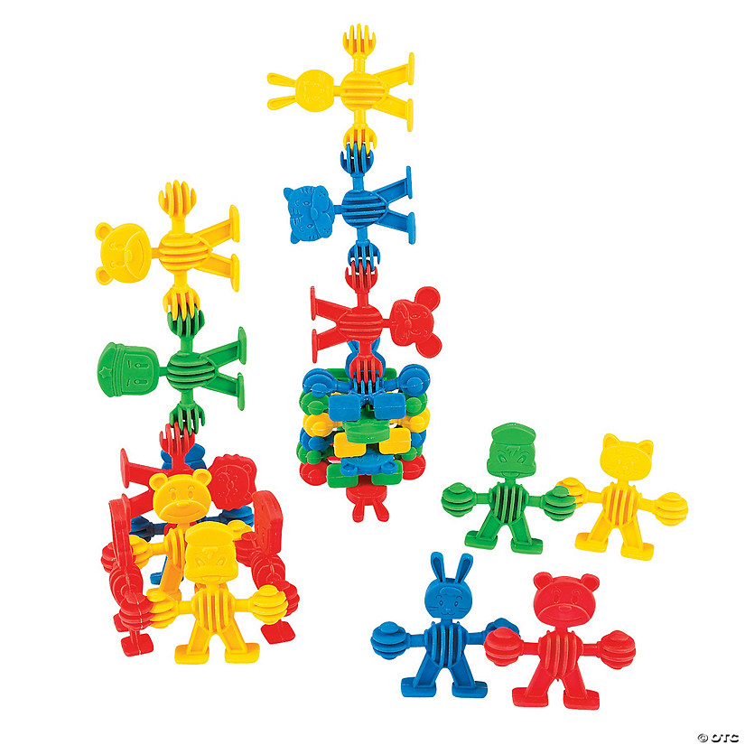 Bulk 50 Pc. Connecting Character Shapes Educational Toys - 50 Pc. Image
