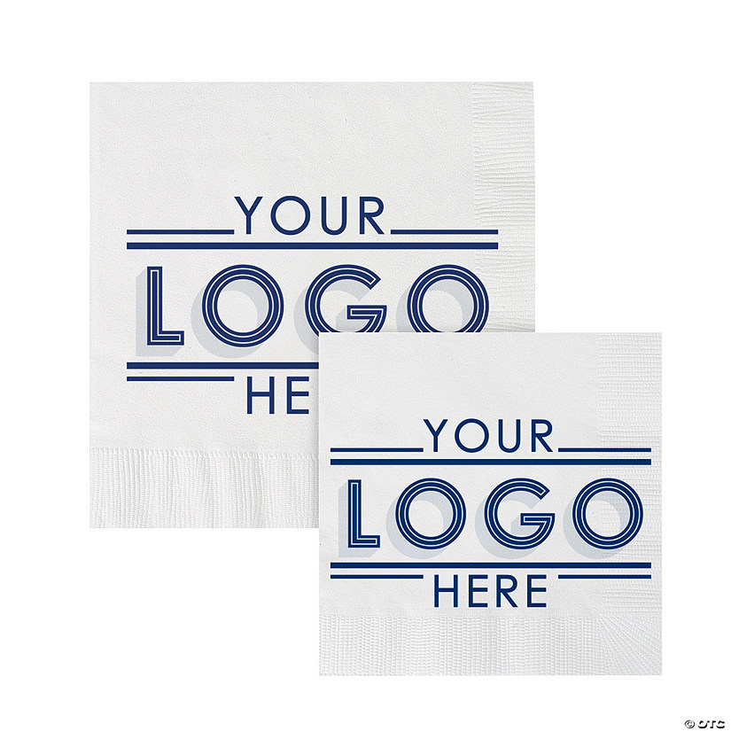 Bulk 50 Pc. Custom FullColor Logo Napkins Oriental Trading