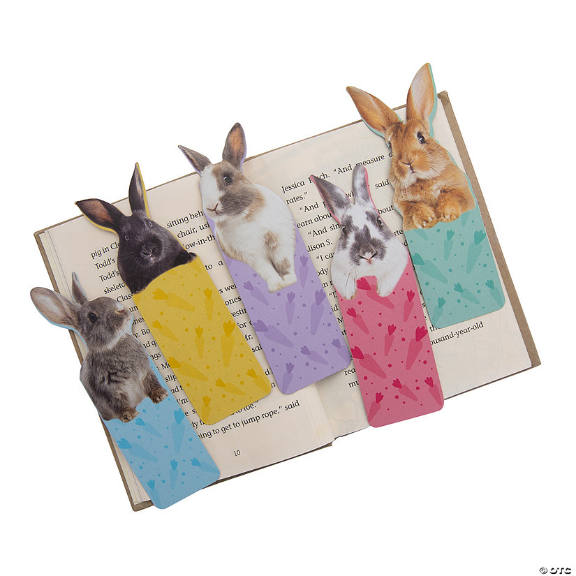 Bulk 50 Pc. Easter Rabbit Bookmarks Image