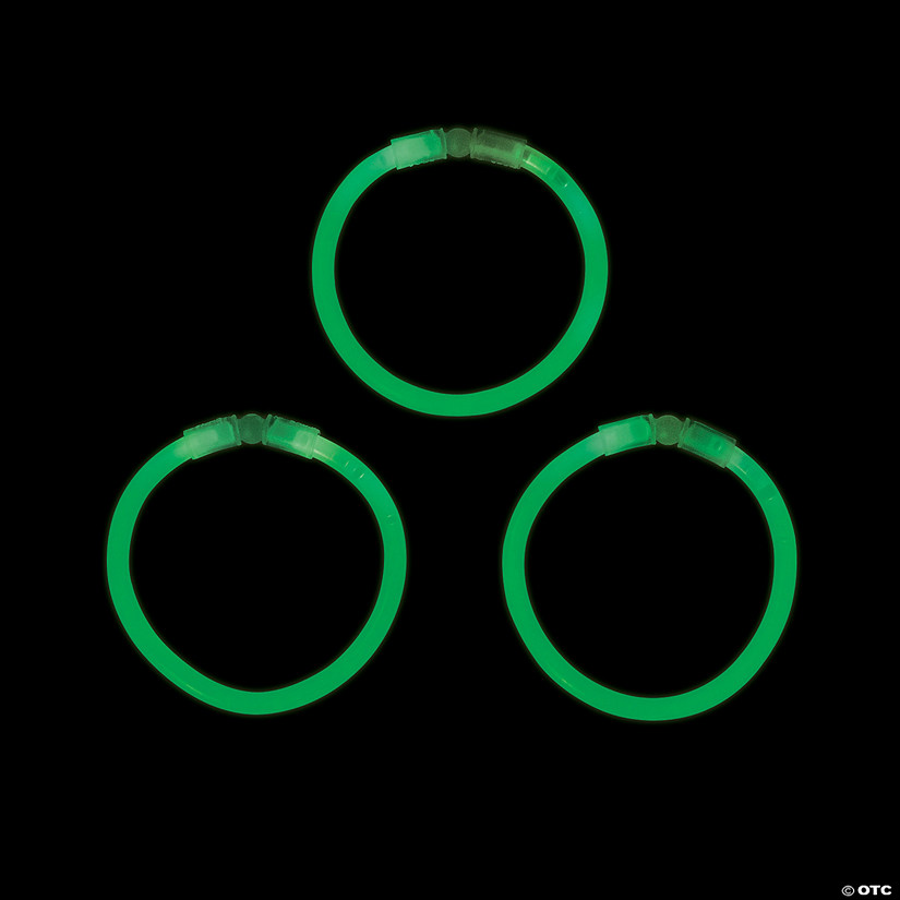 Bulk 50 Pc. Green Glow Bracelets Image