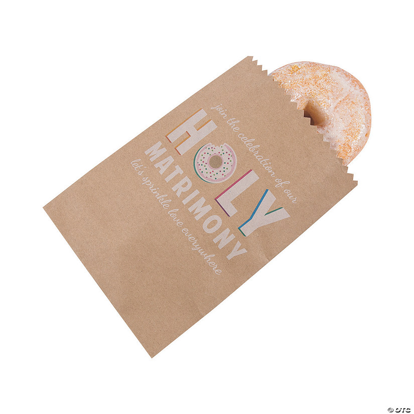 Bulk  50 Pc. Holy Matrimony Donut Treat Bags Image
