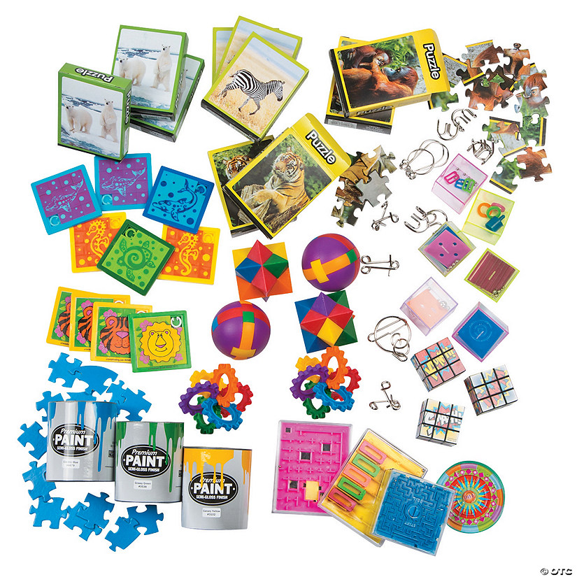Bulk 50 Pc. Jigsaw Puzzle & Brain Teaser Giveaway Assortment Image