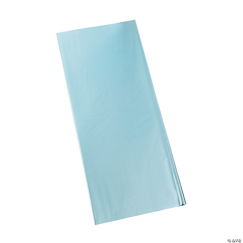 Bulk  50 Pc. Light Blue Metallic Wrapping Paper Image