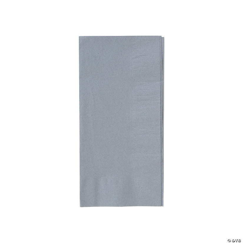 Bulk  50 Pc. Metallic Silver Dinner Napkins Image