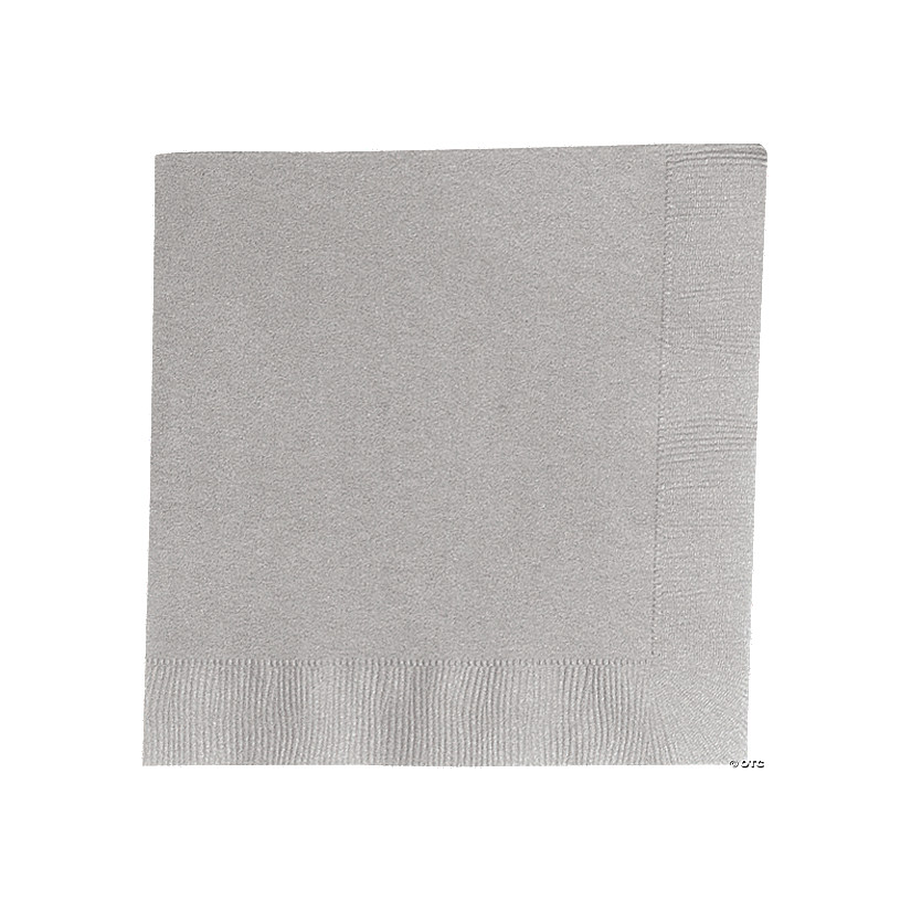 Bulk  50 Pc. Metallic Silver Luncheon Napkins Image