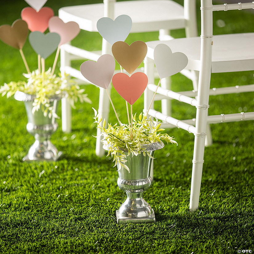 Bulk 50 Pc. Multi-Colored Heart-Shaped Yard Stake Set Image