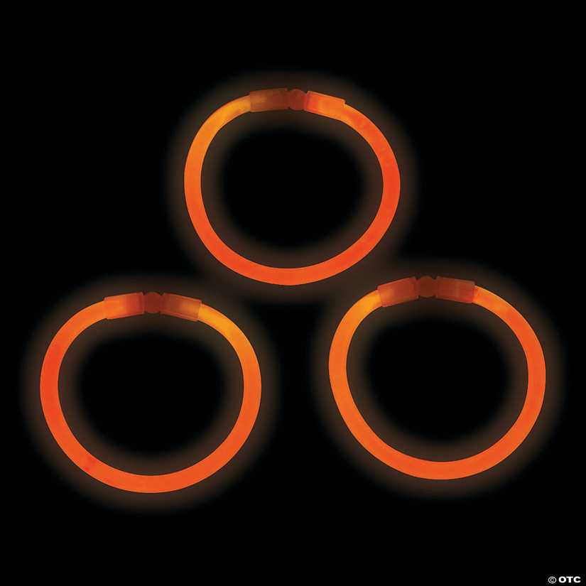 Bulk 50 Pc. Orange Glow Bracelets Image