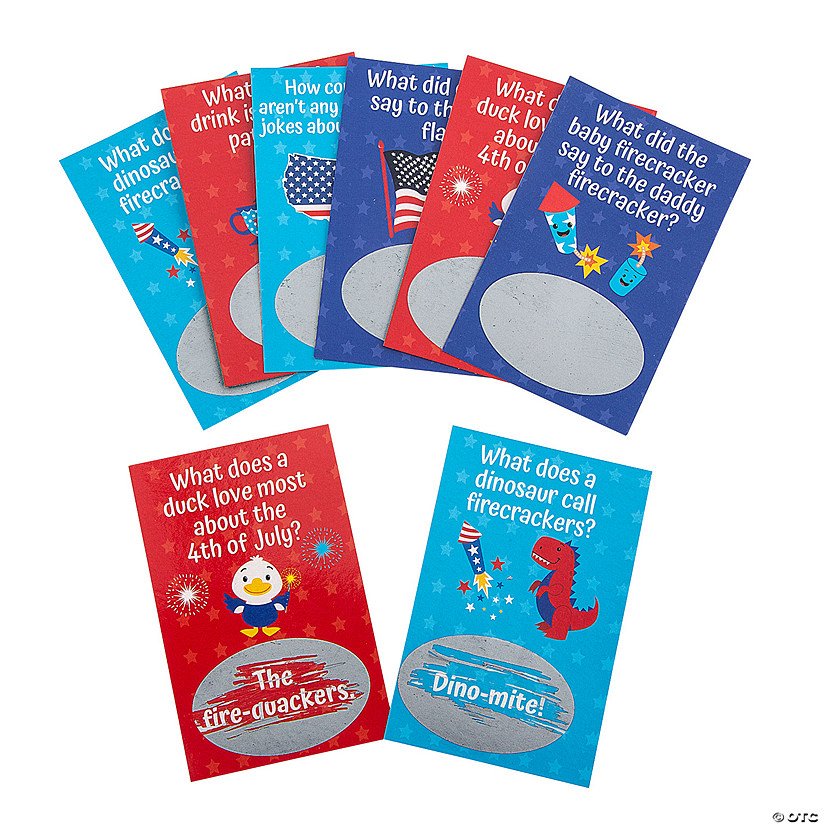 Bulk 50 Pc. Patriotic Joke Scratch-Off Cards Image