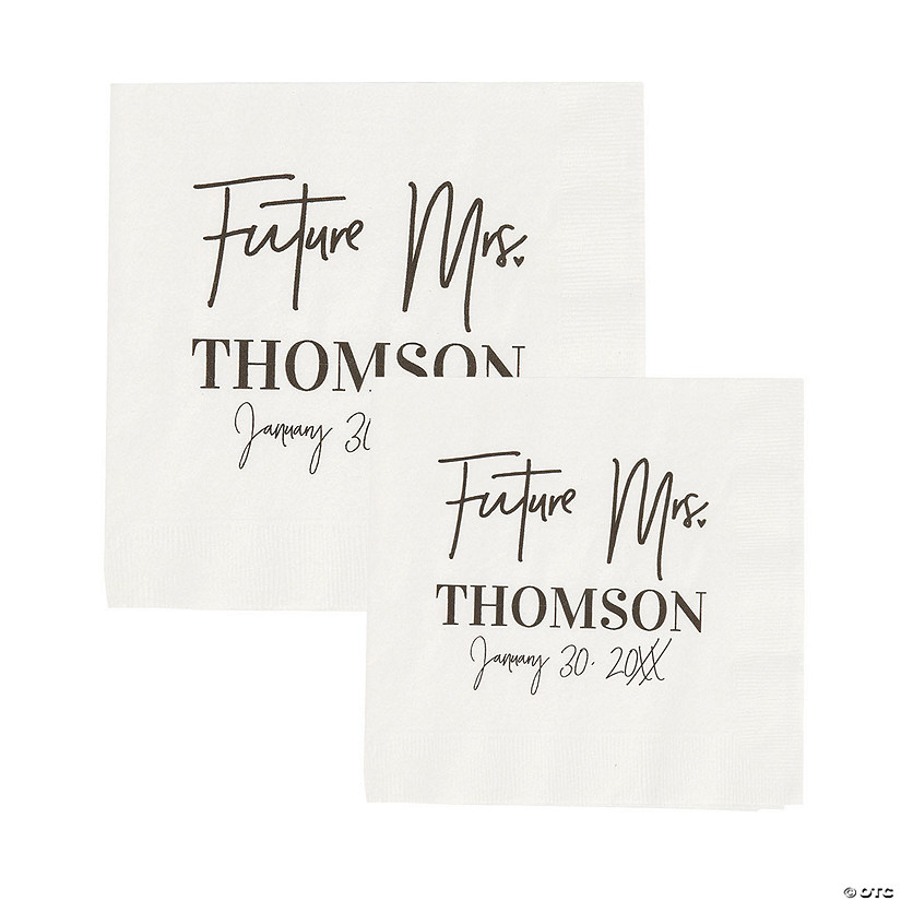 Bulk 50 Pc. Personalized Future Mrs. Napkins Image