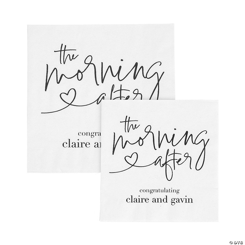 Bulk 50 Pc. Personalized Wedding Brunch Napkins Image