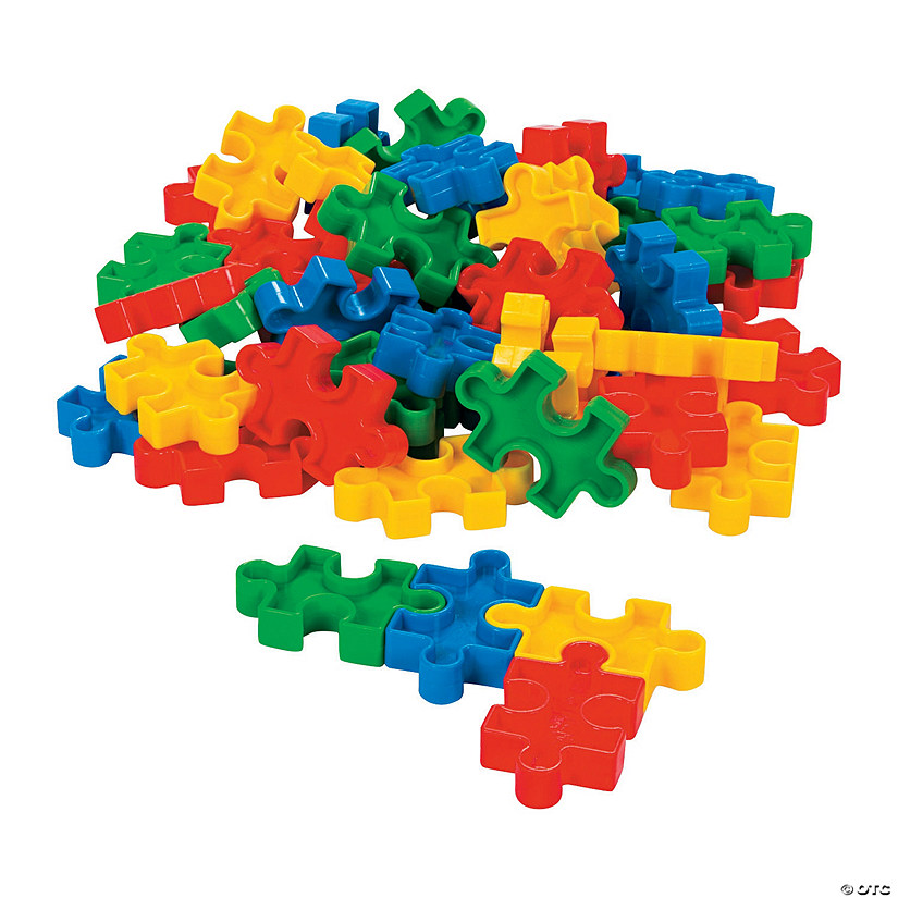 Bulk 50 Pc. Puzzle-Shaped Manipulatives Blocks Image