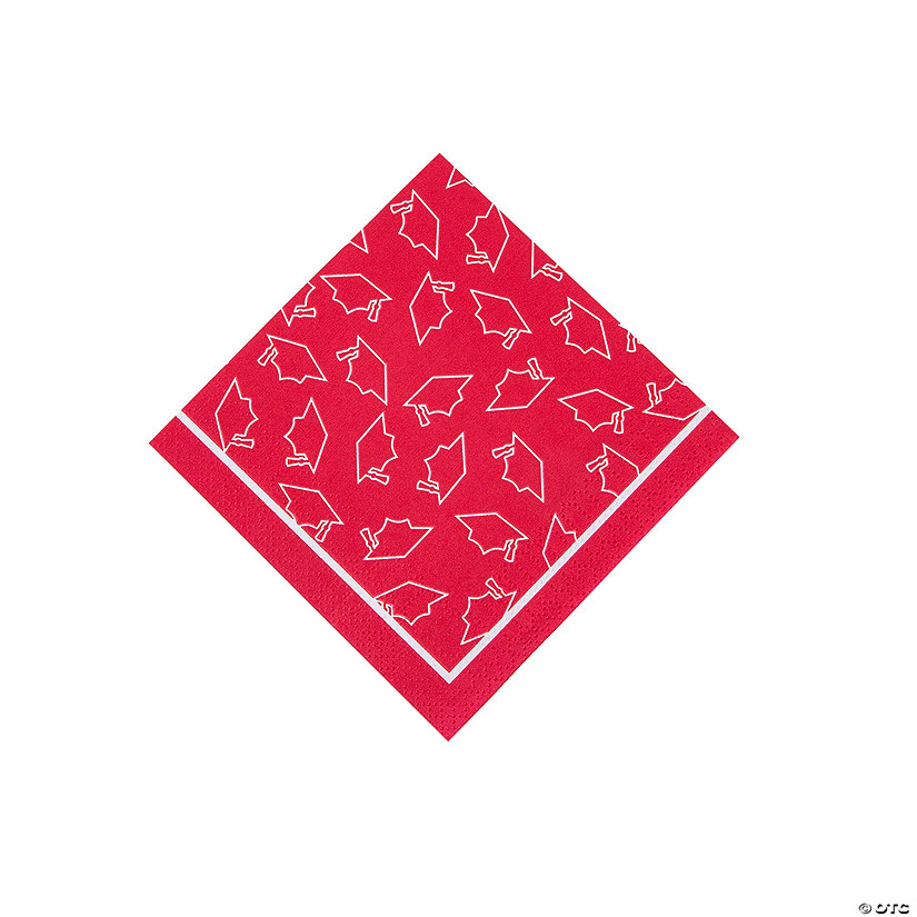 Bulk 50 Pc. Red Graduation Beverage Napkins Image