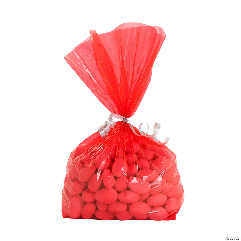Bulk  50 Pc. Red Medium Cellophane Bags Image
