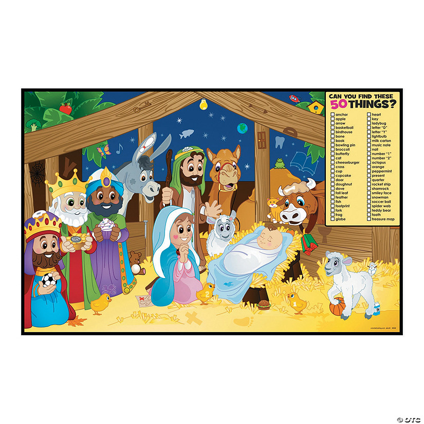 Bulk 50 Pc. Religious Christmas Image Hunt Activity Sheets Image