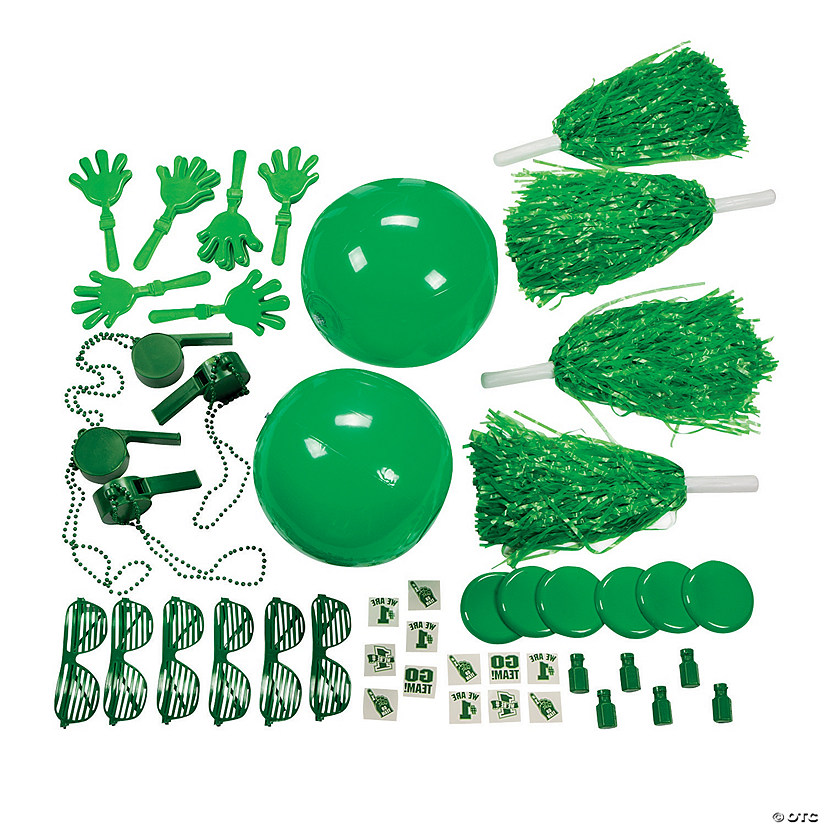 Bulk 50 Pc. School Spirit Assortment - Green Image