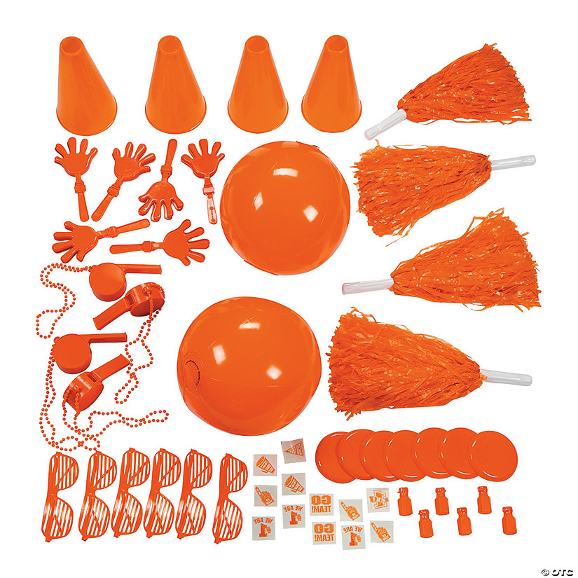 Bulk 50 Pc. School Spirit Assortment - Orange Image