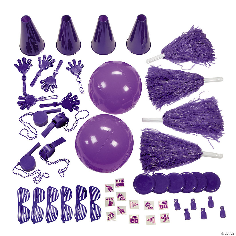 Bulk 50 Pc. School Spirit Assortment - Purple Image