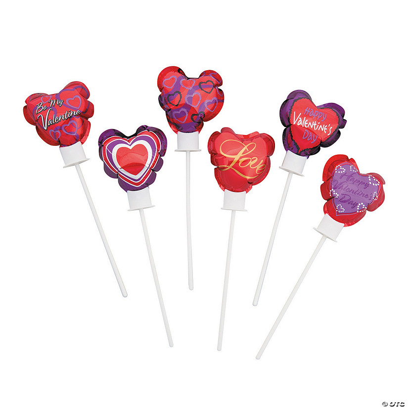 Bulk 50 Pc. Self-Inflating 4" Valentine Heart Balloon Assortment Image
