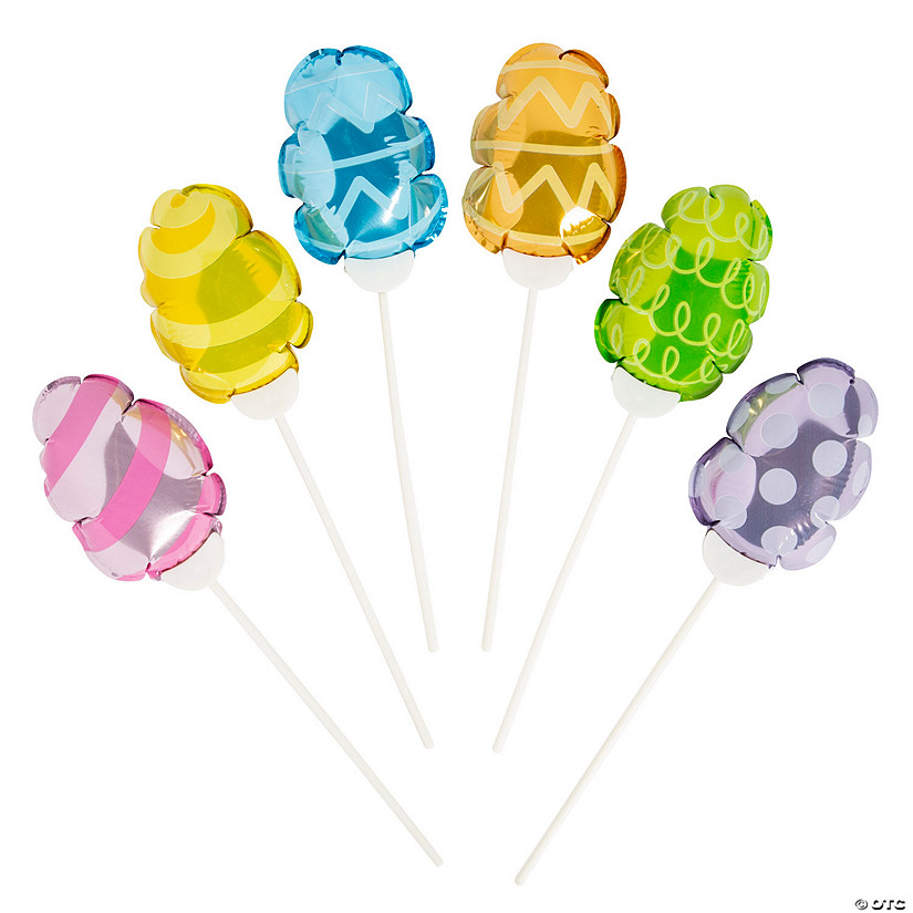 Bulk 50 Pc. Self-Inflating Easter Egg Mylar 5-3/4" Balloons Image