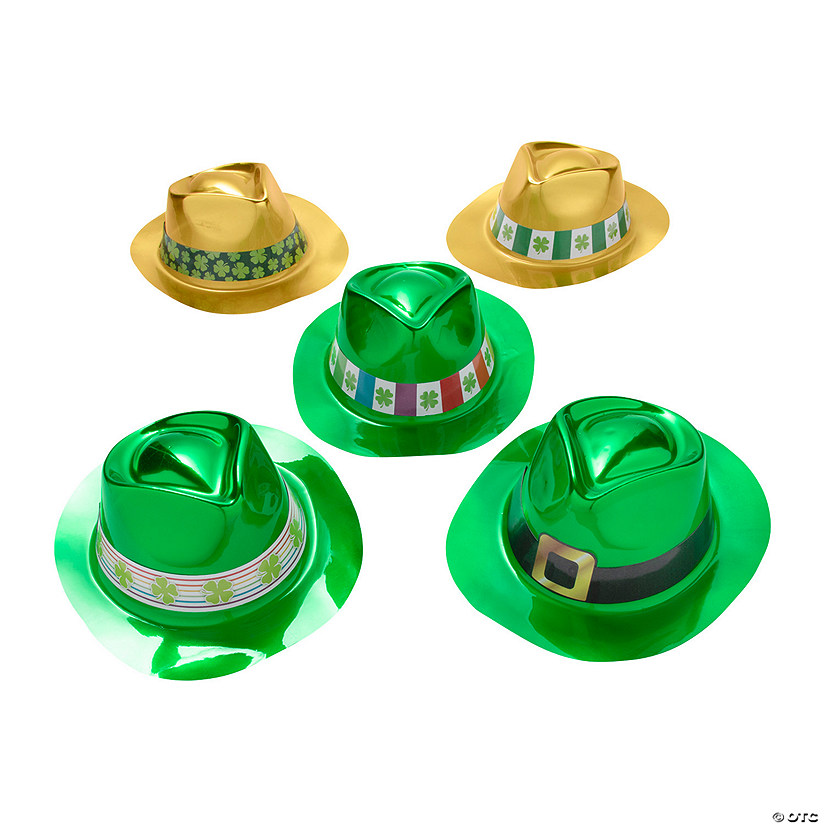 Bulk 50 Pc. St. Patrick&#8217;s Day Fedora Hat Assortment Image