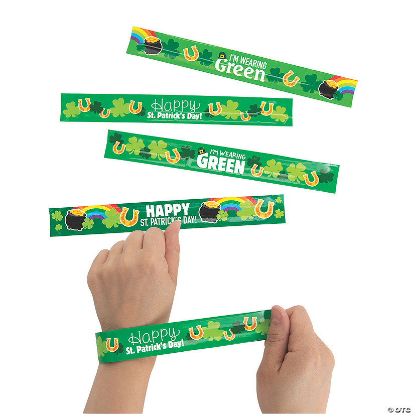 Bulk 50 Pc. St. Patrick&amp;#8217;s Day Slap Bracelets Image