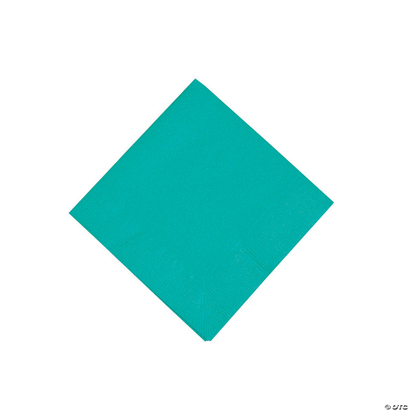 Bulk 50 Pc. Teal Lagoon Beverage Napkins Oriental Trading