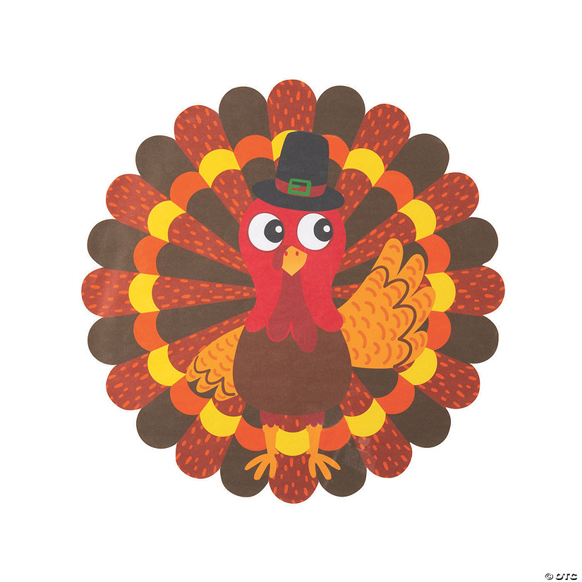 Bulk  50 Pc. Thanksgiving Turkey Paper Placemats Image