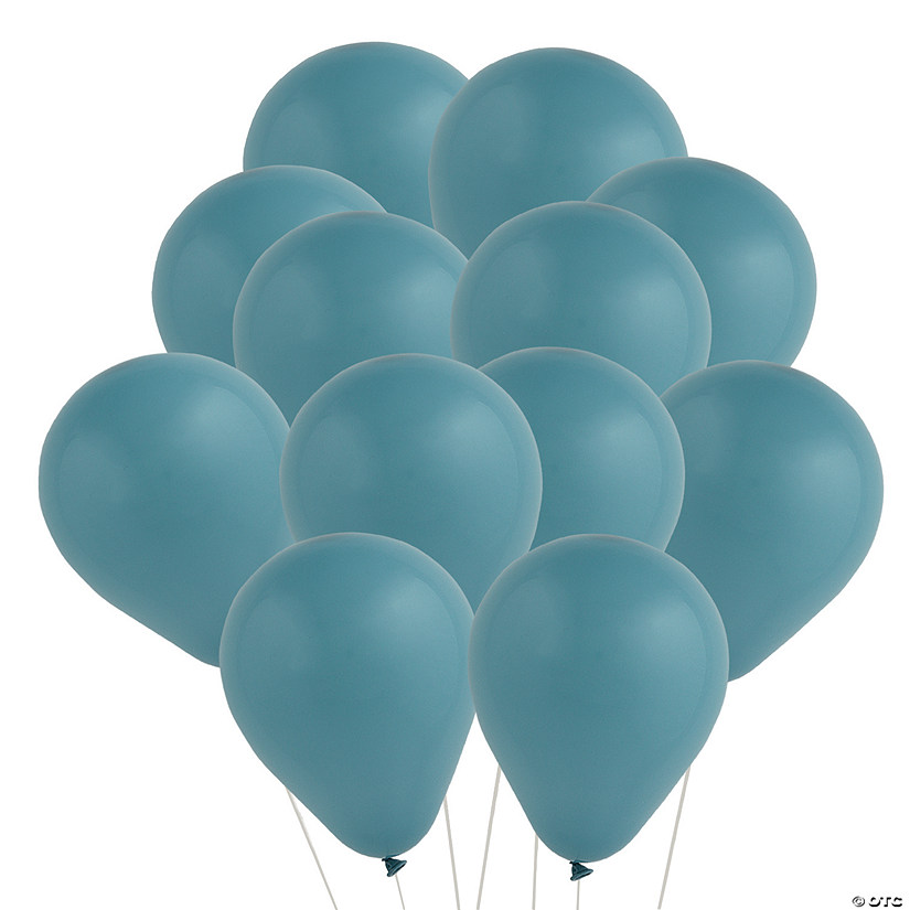 Bulk 50 Pc. Tuftex Matte Blue Slate 5" Natural Latex Balloons Image
