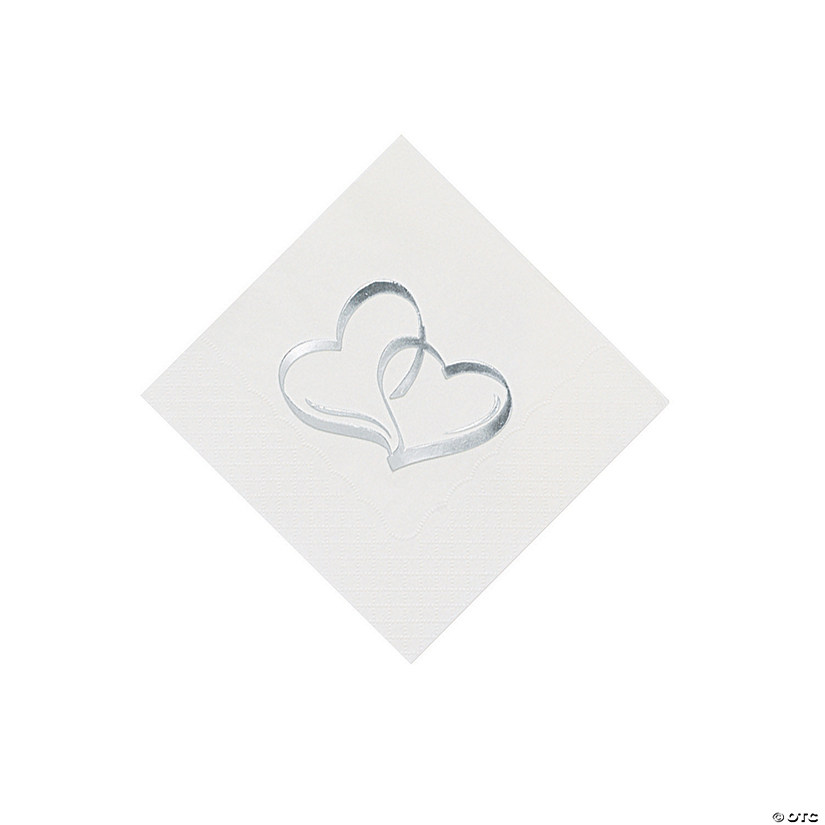 Bulk 50 Pc. Two Hearts Cocktail Party Napkins Image