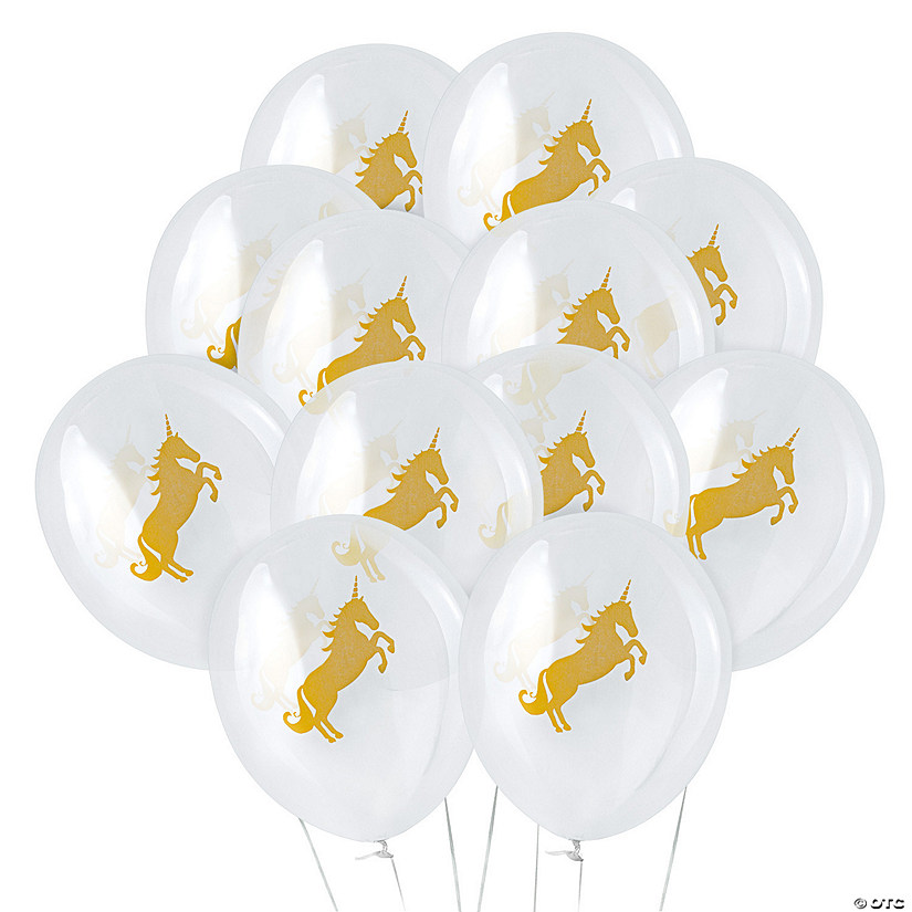 Bulk 50 Pc. Unicorn Print 11" Latex Balloons Image
