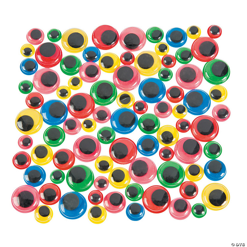 Wholesale 5000 Pcs 10mm Black Wiggle Googly Eyes with Self