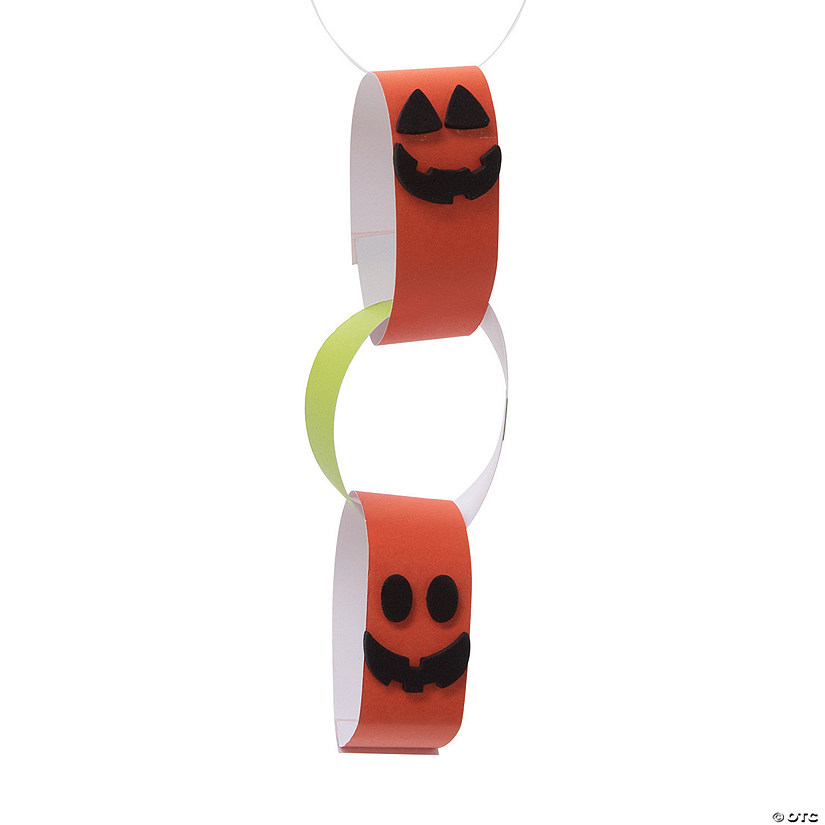 Bulk 500 Pc. Jack-O&amp;#8217;-Lantern Paper Chains Image