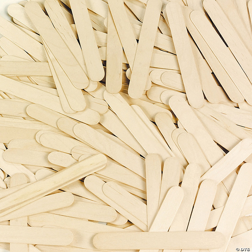 Bulk 500 Pc. Large Natural Wood Craft Sticks Image