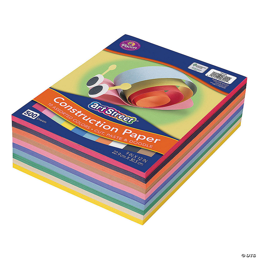 Bulk 500 Pc. Pacon<sup>&#174;</sup> Art Street<sup>&#174; </sup> 10-Color Construction Paper Pad Image