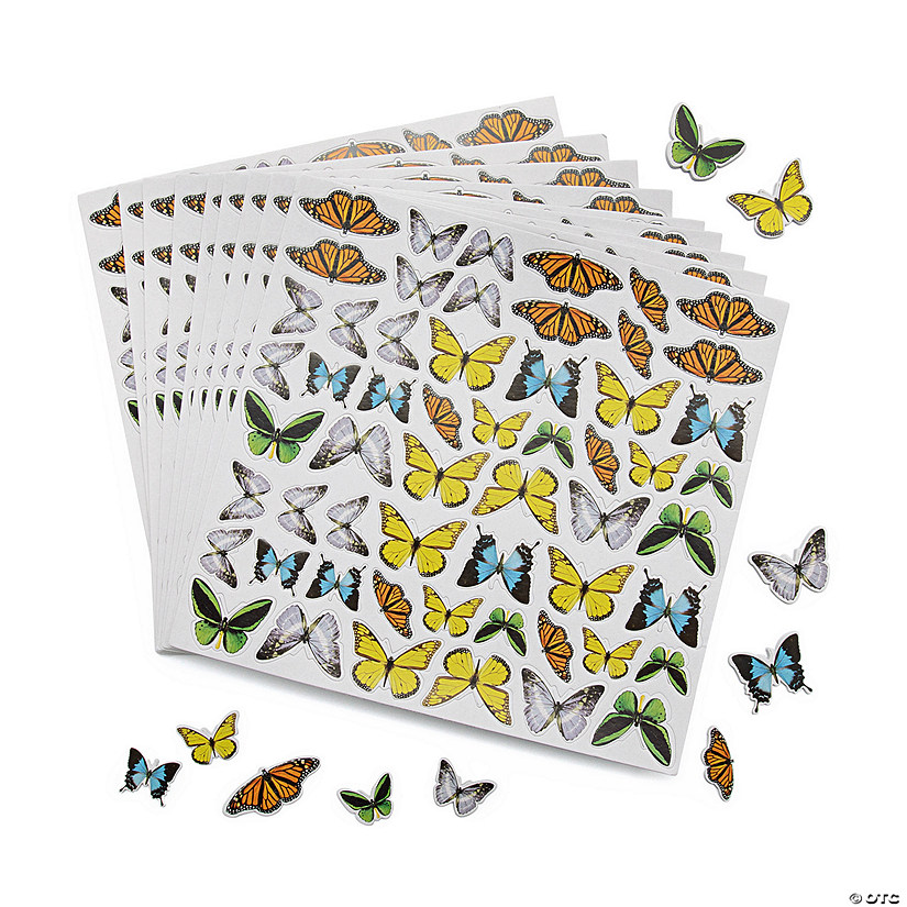 Bulk 500 Pc. Realistic Butterfly Self-Adhesive Shapes Image