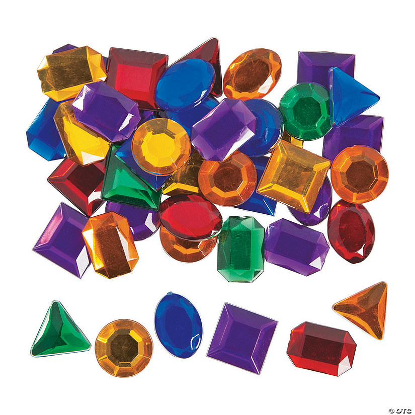 Bulk 500 Pc. Self-Adhesive Geometric Jewel Assortment Image