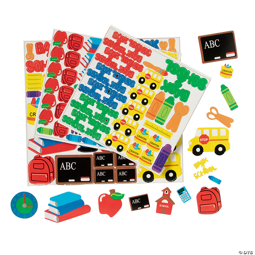 Bulk 500 Pc. Self-Adhesive School Shapes Image