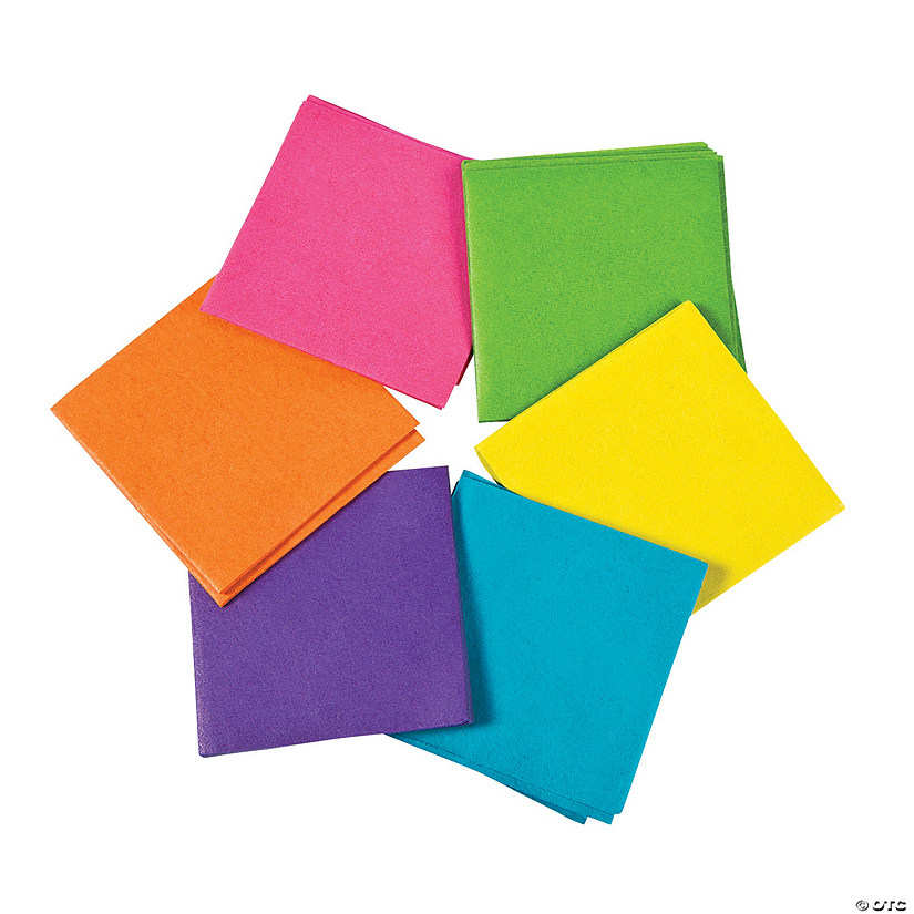 Bulk 5000 Pc. Mini Neon Tissue Paper Squares Image
