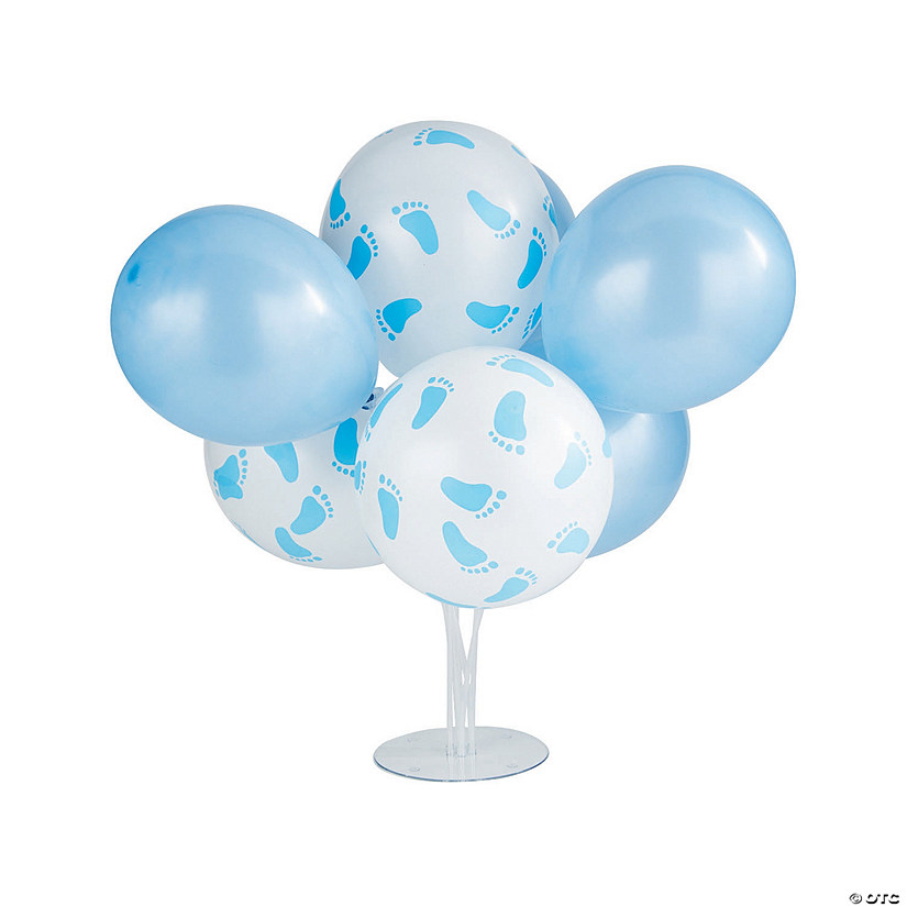 Bulk  53 Pc. Blue Baby Shower Latex Balloon Bouquet Centerpieces Image