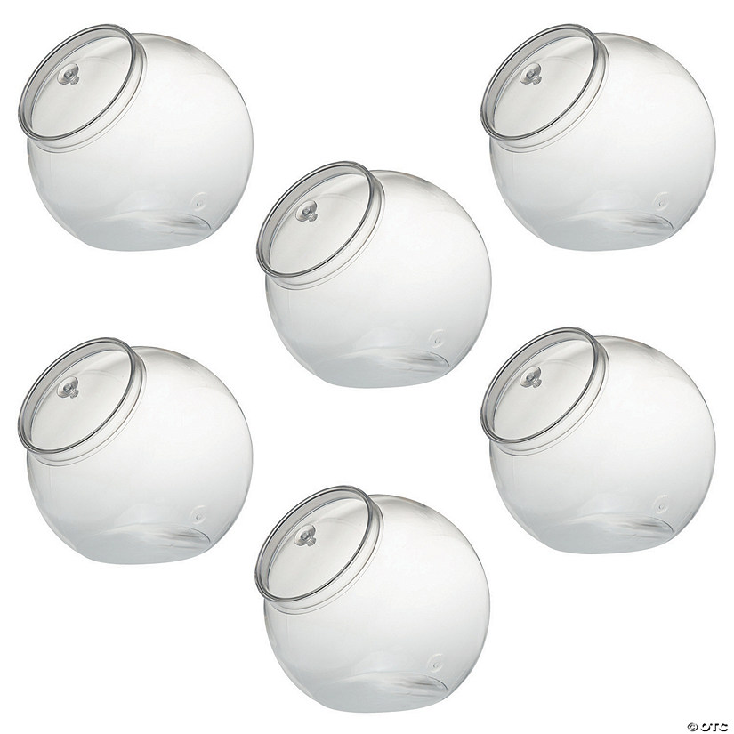 Bulk 6 Pc. Clear Plastic Containers with Lid Image