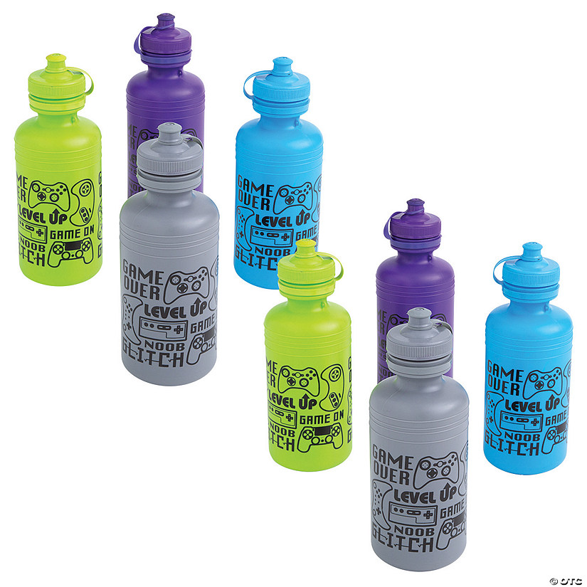 Bulk 60 Ct. Gamer Reusable BPA-Free Plastic Water Bottles Image