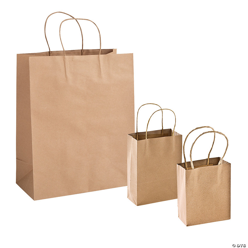 Bulk  60 Pc. Kraft Paper Gift Bags Image