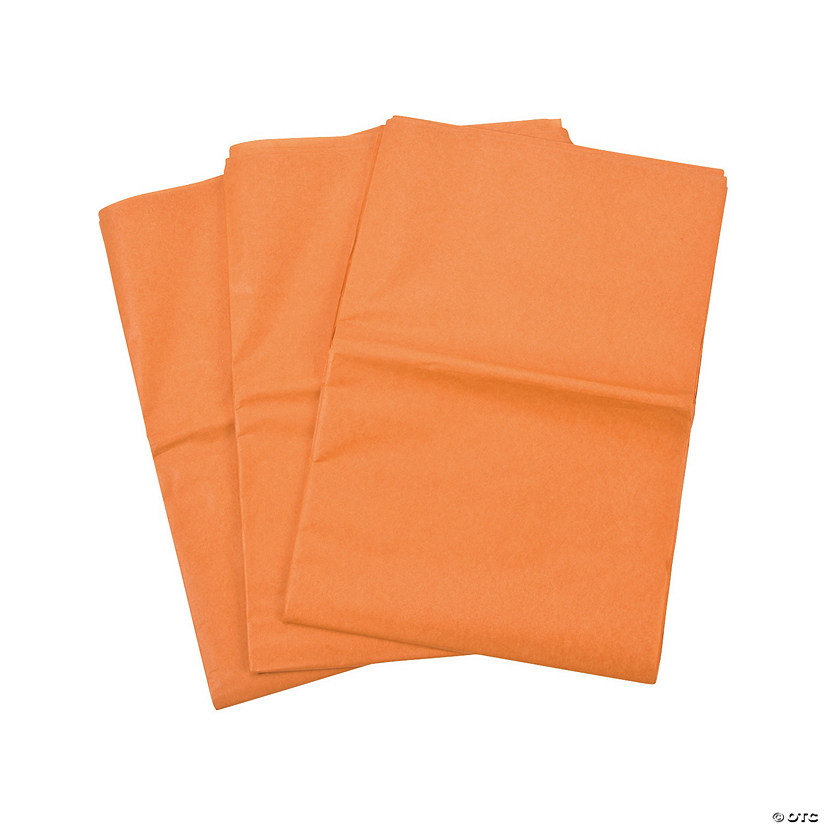 Bulk  60 Pc. Orange Tissue Paper Sheets Image